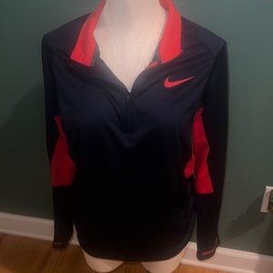 Nike Quarterzip Jacket Blue/Red Elite DRI-FIT Men’s Medium M Athletic Basketball